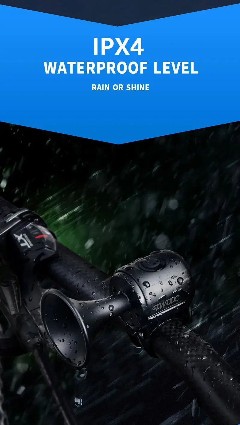 TWOOC 120dB Electric Bicycle Horn – Loud Warning for Road & MTB Bikes