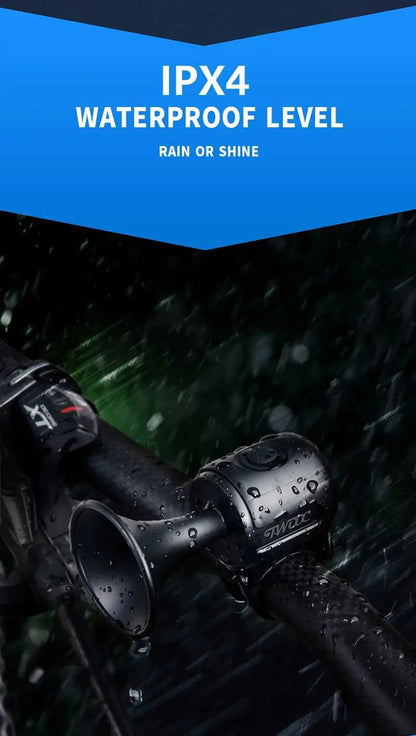 TWOOC 120dB Electric Bicycle Horn – Loud Warning for Road & MTB Bikes