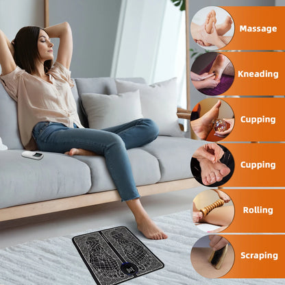 3PCS Home Massager Set EMS Foot Therapy Massager Multi-function Electronic Massage Pen to Relieve Shoulder Neck Waist Back Pain