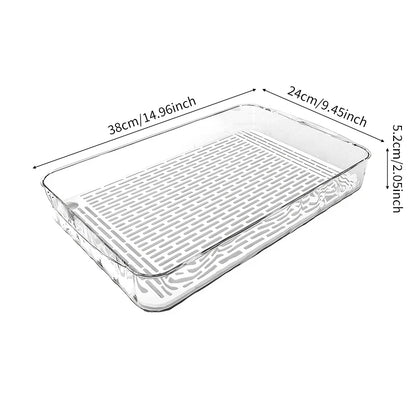HypeHub Multi-functional PET Drain Storage Tray – Kitchen & Bathroom Organizer