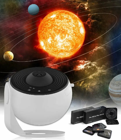 Galaxy Projector for Bedroom, HD Image Star Projector Galaxy Light Adjustable Knob, 13 Film Discs Planetarium Projector for Kids