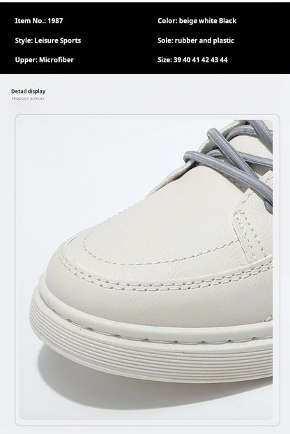 Men's Casual Leather Sneakers Waterproof Vulcanized Shoes Men Comforthable Spring Sneakers Casual Shoes zapatos altos hombre