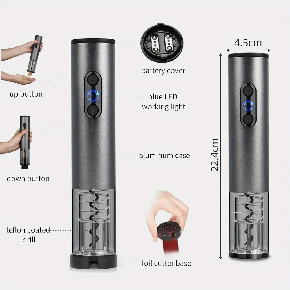 FENSTOEN Electric Wine Bottle Opener – USB Rechargeable Automatic Corkscrew