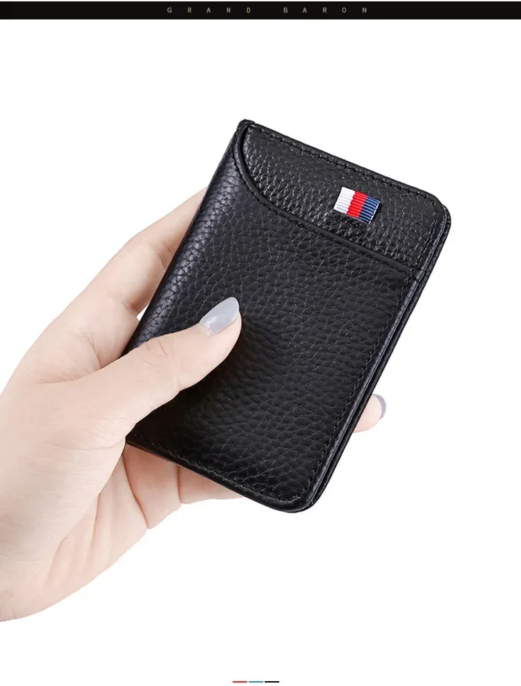 HypeHub Men's Slim Leather Wallet – Multi Card Holder & Coin Purse