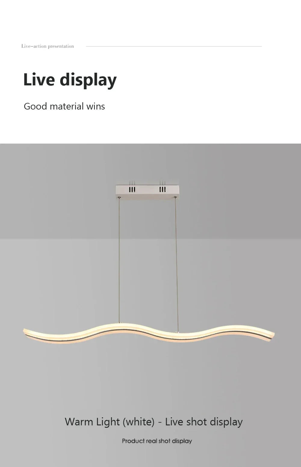 Qyartistry Modern LED Chandelier – Polished Chrome Linear Pendant Lamp
