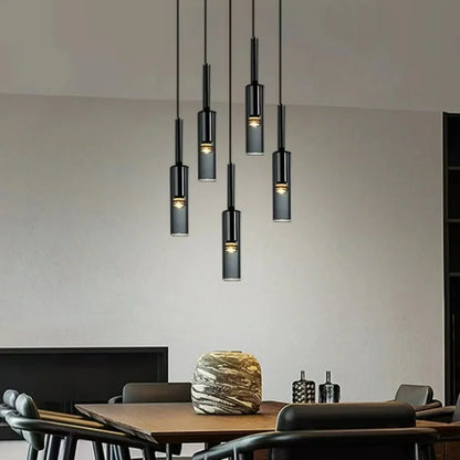 HypeHub Modern Black Glass Bottle Pendant Light – Kitchen Island E27