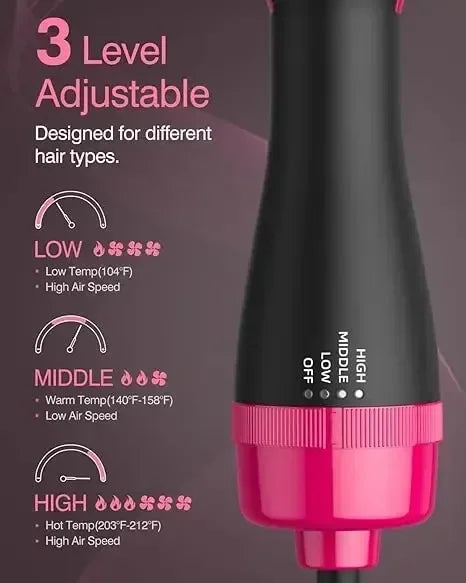 4 in1 hair straightener curling iron styling comb hot air comb volumizing hot air comb anionic straightening brush hair dryer