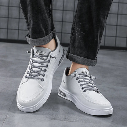 Men's Casual Leather Sneakers Waterproof Vulcanized Shoes Men Comforthable Spring Sneakers Casual Shoes zapatos altos hombre