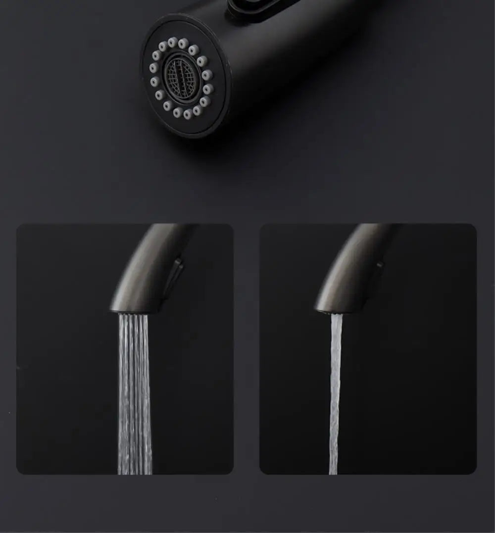 HypeHub Pull-Out Kitchen Faucet – Single Handle Hot & Cold Mixer