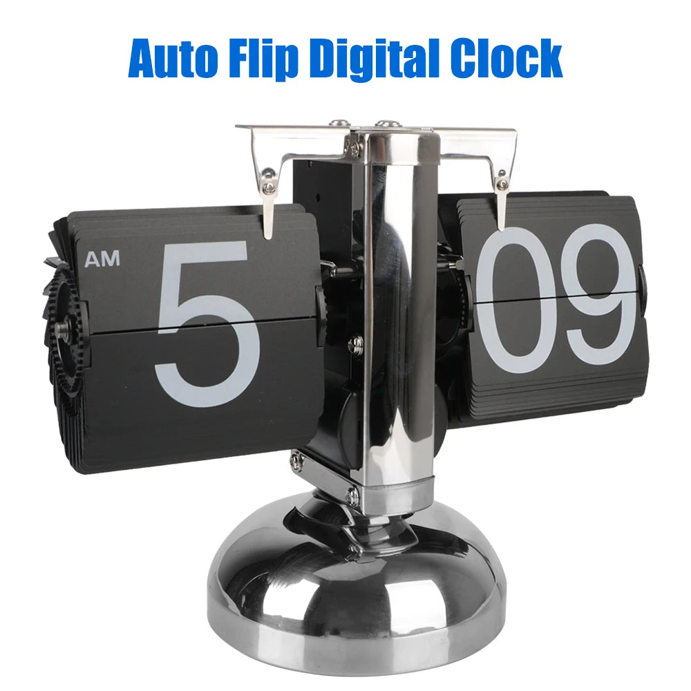 Desktop Clock Auto Flip Flip Internal Gear Operated Home Decors Digital Clock Retro Flip Clock Operated Quartz Clock