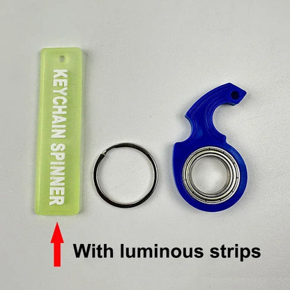 Spinner Stress Toy Metal Idget Toys Kids Fingertip Spinning Keyring Finger Fidget Ring Relieve Boredom Party Gifts Keychain