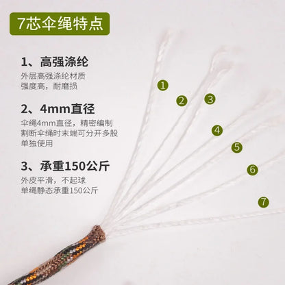 Adjustable Men Women Survival Emergency Bracelet Paracord Bracelet Weaving Wristband for Camping Hiking Outdoor Tool Accessories
