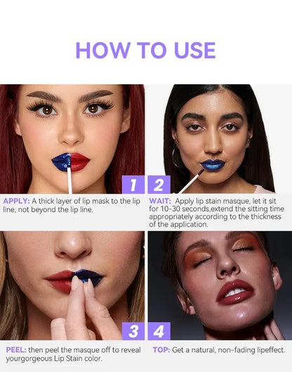 Wonder Blading Lip Stain Peel Off  Proof Pink Tint Matte Finish Peel Off Lip Stain lip gloss
