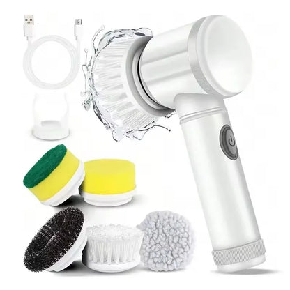 Electric Cleaning Brush Kitchen Dishwashing Brush Waterproof USB Rechargeable Automatic Handheld Cleaner Multifunction Household