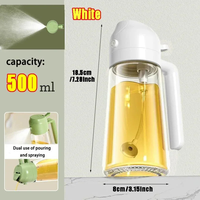 HypeHub 2-in-1 Glass Olive Oil Sprayer – Anti-Leak Cooking Mister