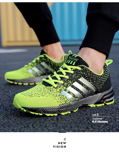 Men Sneakers Fashion Breathable Mesh Comfortable Black Sports Shoes Anti-Slip Outdoor Casual Running Mens Shoe Zapatillas Hombre