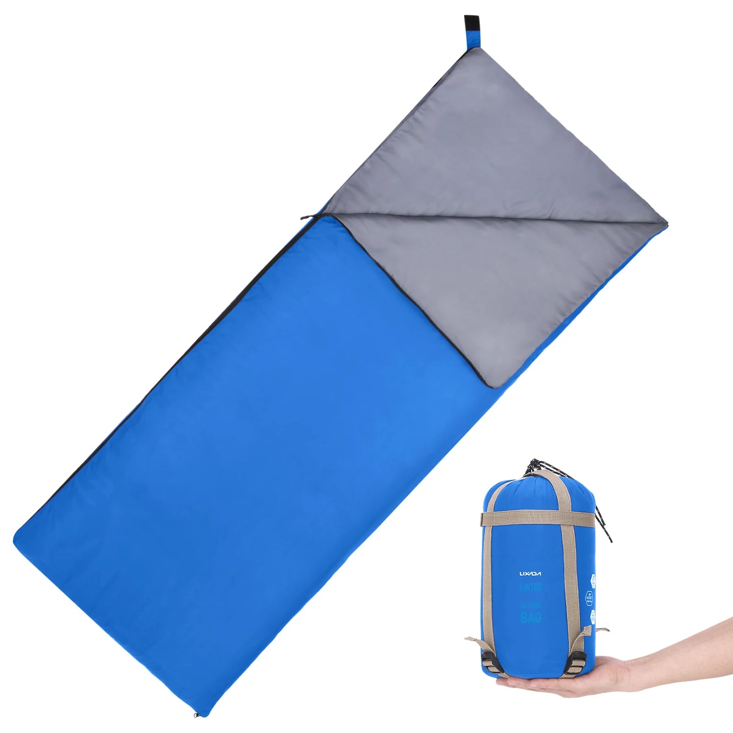 Lixada 190 * 75cm Outdoor Envelope Sleeping Bag Camping Travel Hiking Multifunction Ultra-light 680g