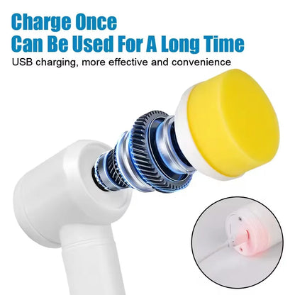 Electric Cleaning Brush Kitchen Dishwashing Brush Waterproof USB Rechargeable Automatic Handheld Cleaner Multifunction Household