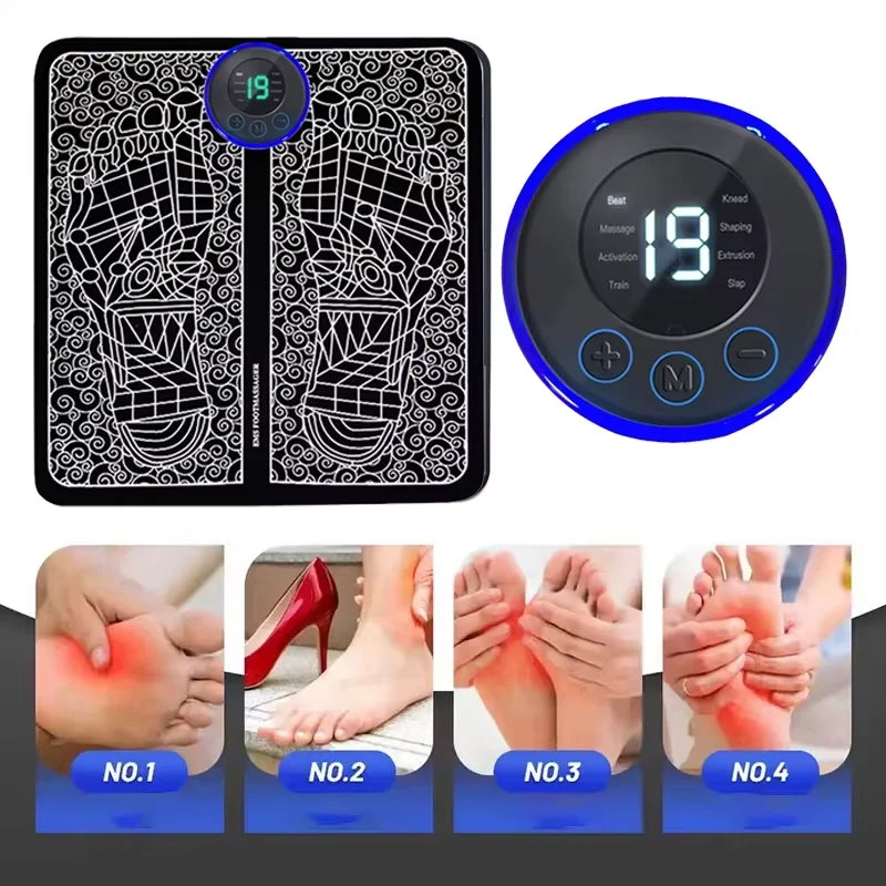 3PCS Home Massager Set EMS Foot Therapy Massager Multi-function Electronic Massage Pen to Relieve Shoulder Neck Waist Back Pain