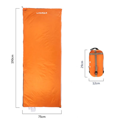 Lixada 190 * 75cm Outdoor Envelope Sleeping Bag Camping Travel Hiking Multifunction Ultra-light 680g