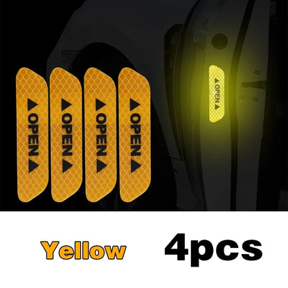 Reflective Car Door Sticker Safety Opening Warning Reflector Tape Decal Auto Car Accessories Exterior Interior Reflector Sticker