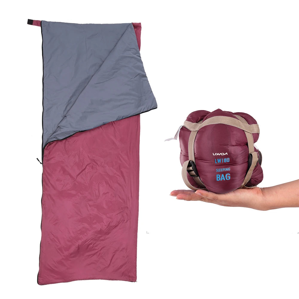 Lixada 190 * 75cm Outdoor Envelope Sleeping Bag Camping Travel Hiking Multifunction Ultra-light 680g