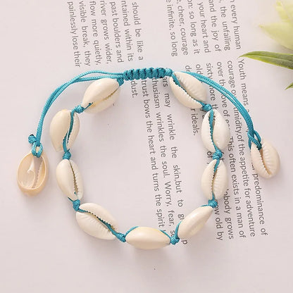 MOONBIFFY Bohemian Shell Bead Bracelet – Women's Ocean Star Turtle Woven