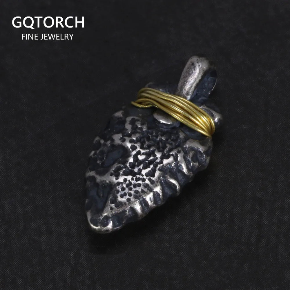 GQTorch Sterling Silver Viking Spearhead Pendant – Handcrafted Charm