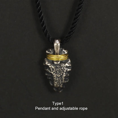 GQTorch Sterling Silver Viking Spearhead Pendant – Handcrafted Charm