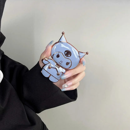 Sanrio Kuromi Phone Holder with Makeup Mirror – Rotatable Stand