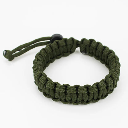 Adjustable Men Women Survival Emergency Bracelet Paracord Bracelet Weaving Wristband for Camping Hiking Outdoor Tool Accessories