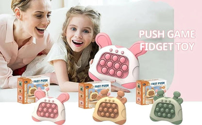 Pop it Quick Push Game Machine Fidget Kids Games Toys Sensory Toys Handheld Game Bubble Stress Pop Light Up Game for Kids Adults