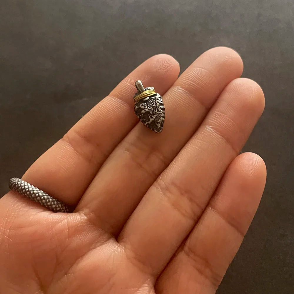 GQTorch Sterling Silver Viking Spearhead Pendant – Handcrafted Charm