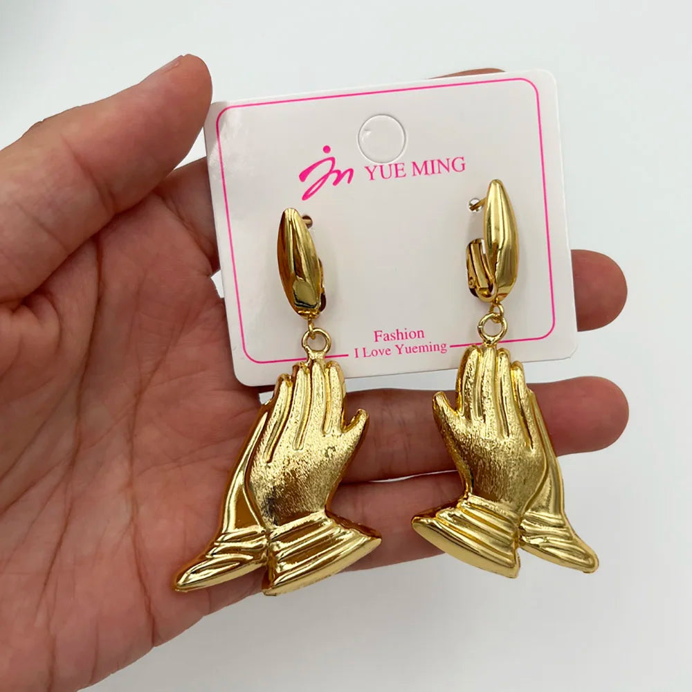 YMChoice Dubai 18K Gold Plated Water Drop Necklace & Earrings Set