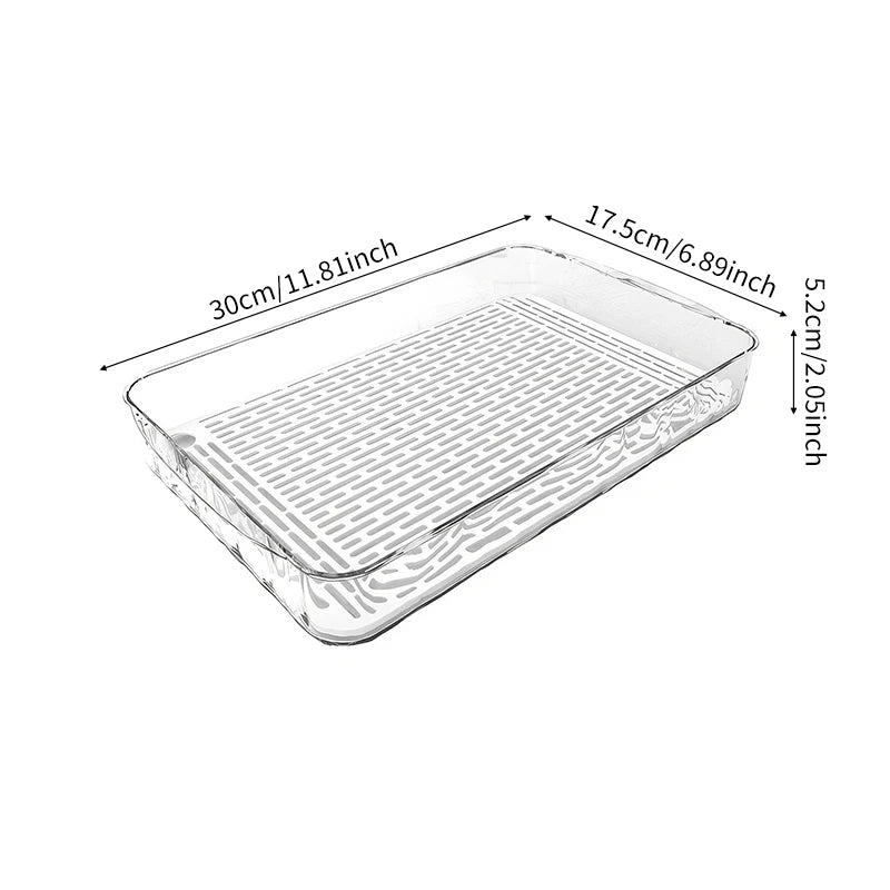 HypeHub Multi-functional PET Drain Storage Tray – Kitchen & Bathroom Organizer