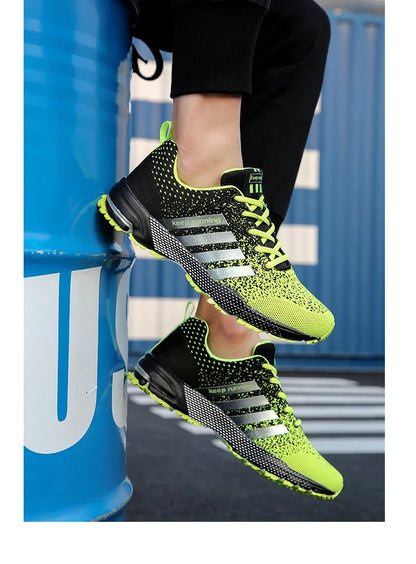 Men Sneakers Fashion Breathable Mesh Comfortable Black Sports Shoes Anti-Slip Outdoor Casual Running Mens Shoe Zapatillas Hombre