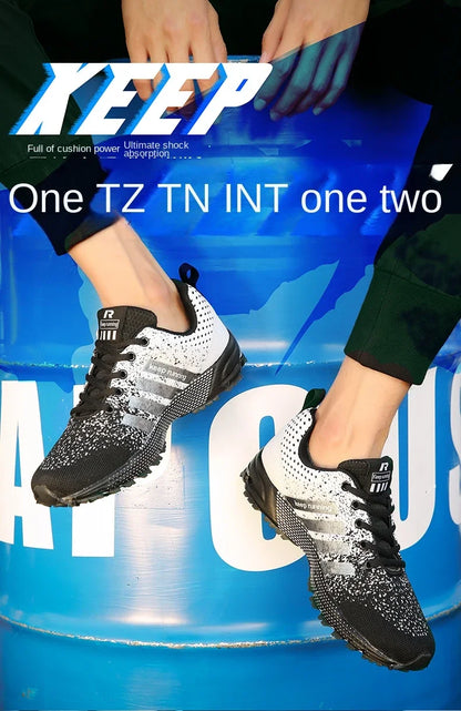 Men Sneakers Fashion Breathable Mesh Comfortable Black Sports Shoes Anti-Slip Outdoor Casual Running Mens Shoe Zapatillas Hombre