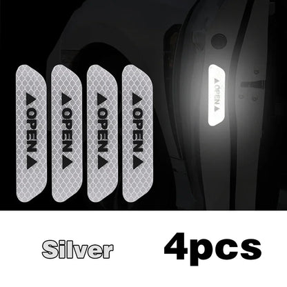 Reflective Car Door Sticker Safety Opening Warning Reflector Tape Decal Auto Car Accessories Exterior Interior Reflector Sticker