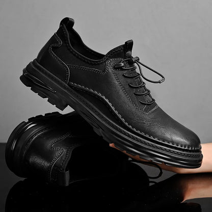 Solid Color Casual Board Shoes Versatile Trendy Sports Sneakers Fashion Lace Up Mens Oxford Shoes Retro Style Male Business Shoe