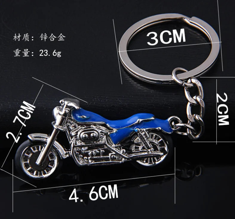 Stmanya Motorcycle Keychain – Metal Car Key Ring Charm – Trendy 3D Crafts
