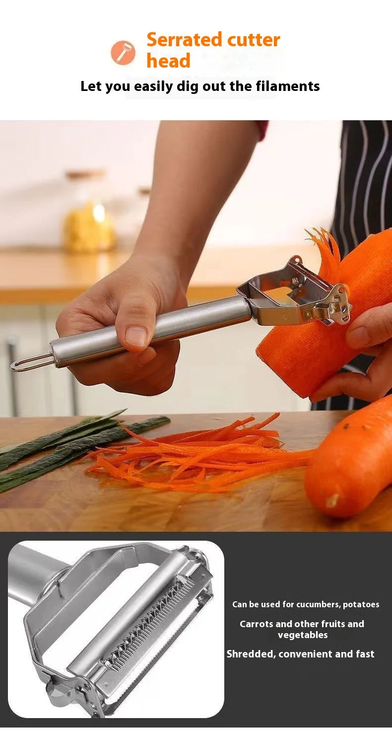 BOOMCOOL Stainless Steel Double Head Peeler – Multifunctional Kitchen Tool