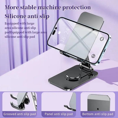 VIKEFON Universal Aluminum Alloy Foldable Phone & Tablet Stand – Adjustable