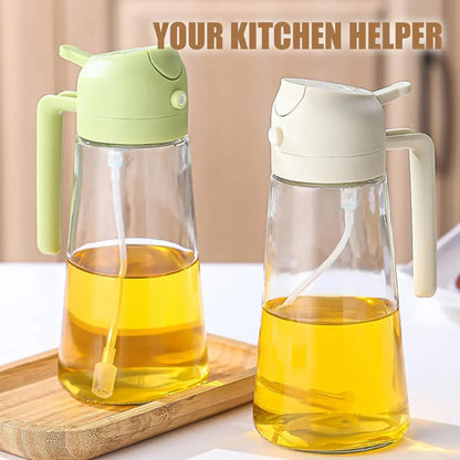 HypeHub 2-in-1 Glass Olive Oil Sprayer – Anti-Leak Cooking Mister