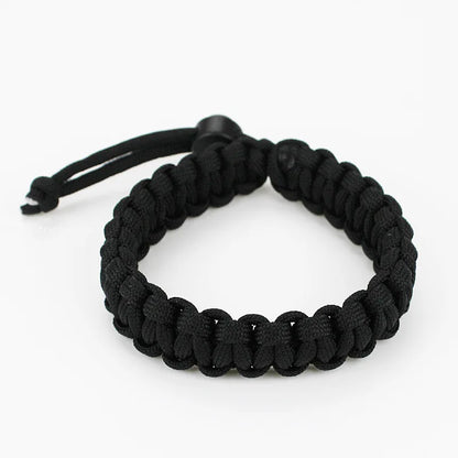 Adjustable Men Women Survival Emergency Bracelet Paracord Bracelet Weaving Wristband for Camping Hiking Outdoor Tool Accessories