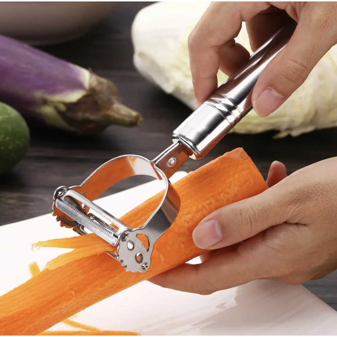 BOOMCOOL Stainless Steel Double Head Peeler – Multifunctional Kitchen Tool