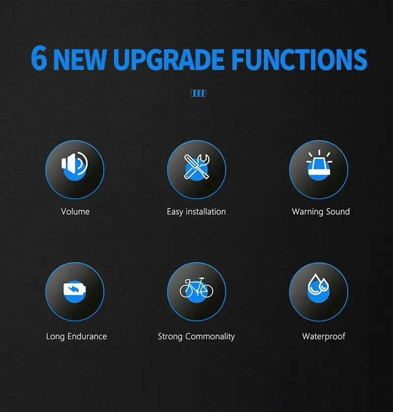 TWOOC 120dB Electric Bicycle Horn – Loud Warning for Road & MTB Bikes