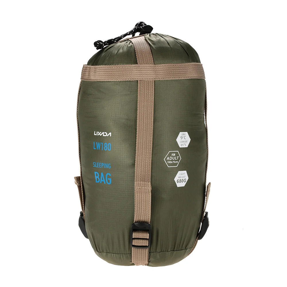 Lixada 190 * 75cm Outdoor Envelope Sleeping Bag Camping Travel Hiking Multifunction Ultra-light 680g