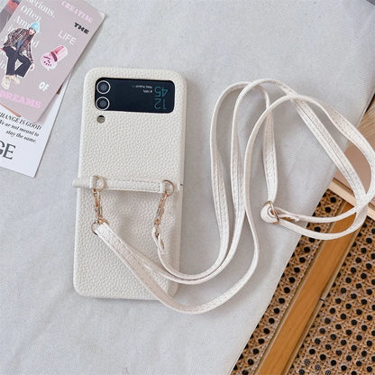 szHAIyu Crossbody PU Leather Phone Case for Samsung Galaxy Z Flip 6 5 4 3