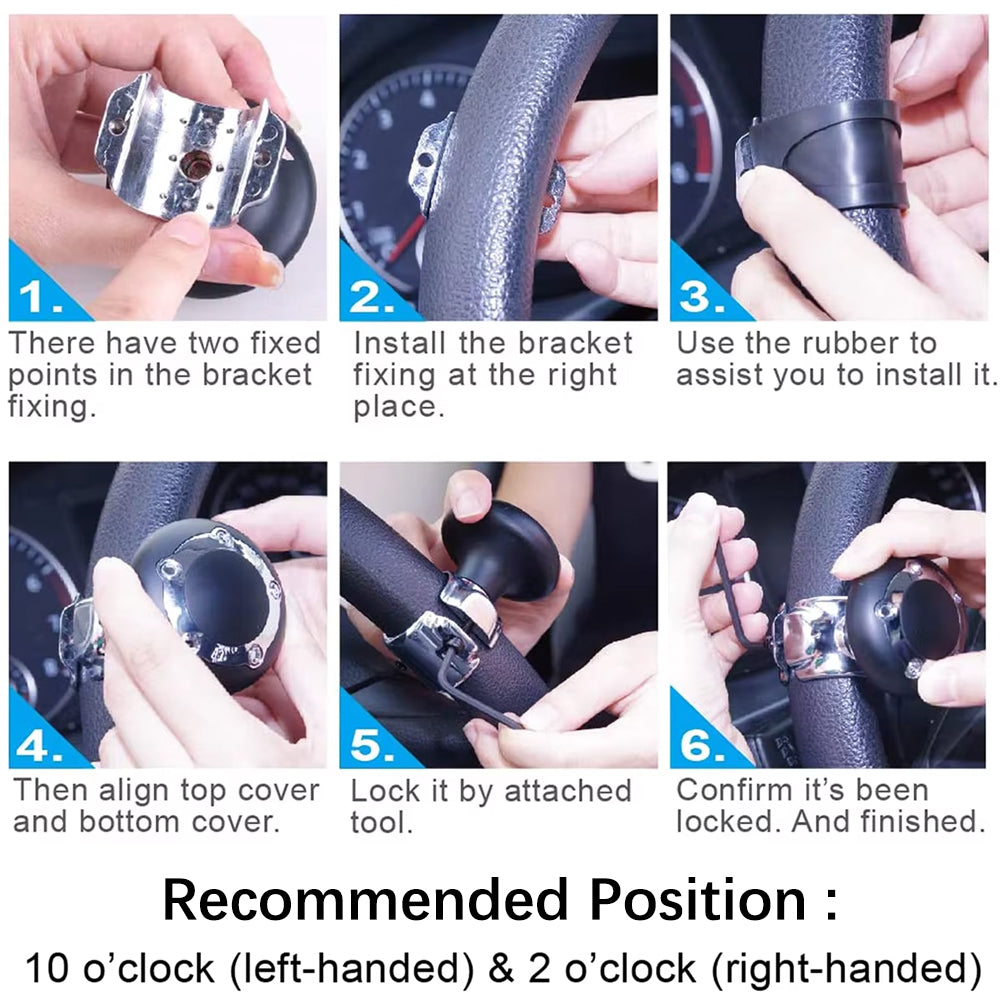 Spinner Knob Rotating Universal Steering Wheel Booster Car Turning Steering Wheel Ball Handle with Steering Wheel Spinner Knob